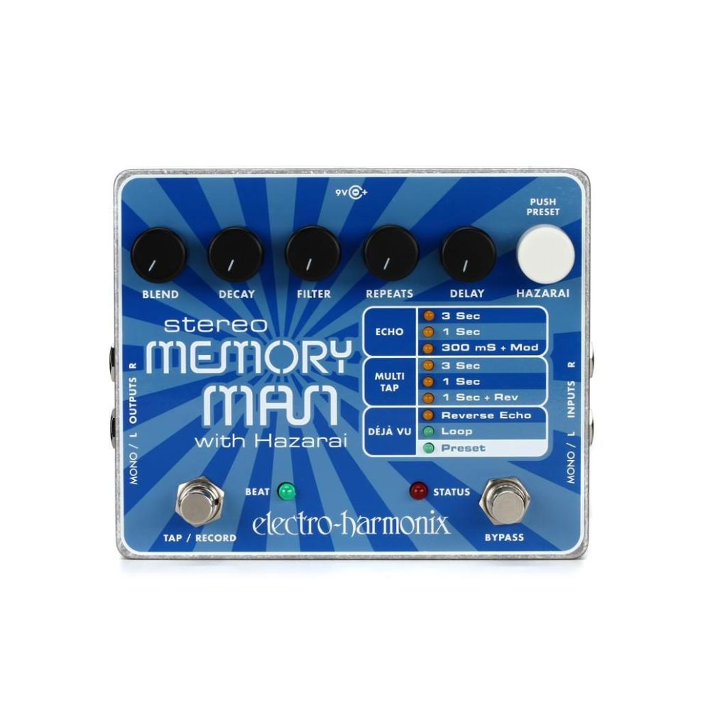 Electro-Harmonix Stereo Memory Man with Hazarai Digital Delay/Looper Pedal