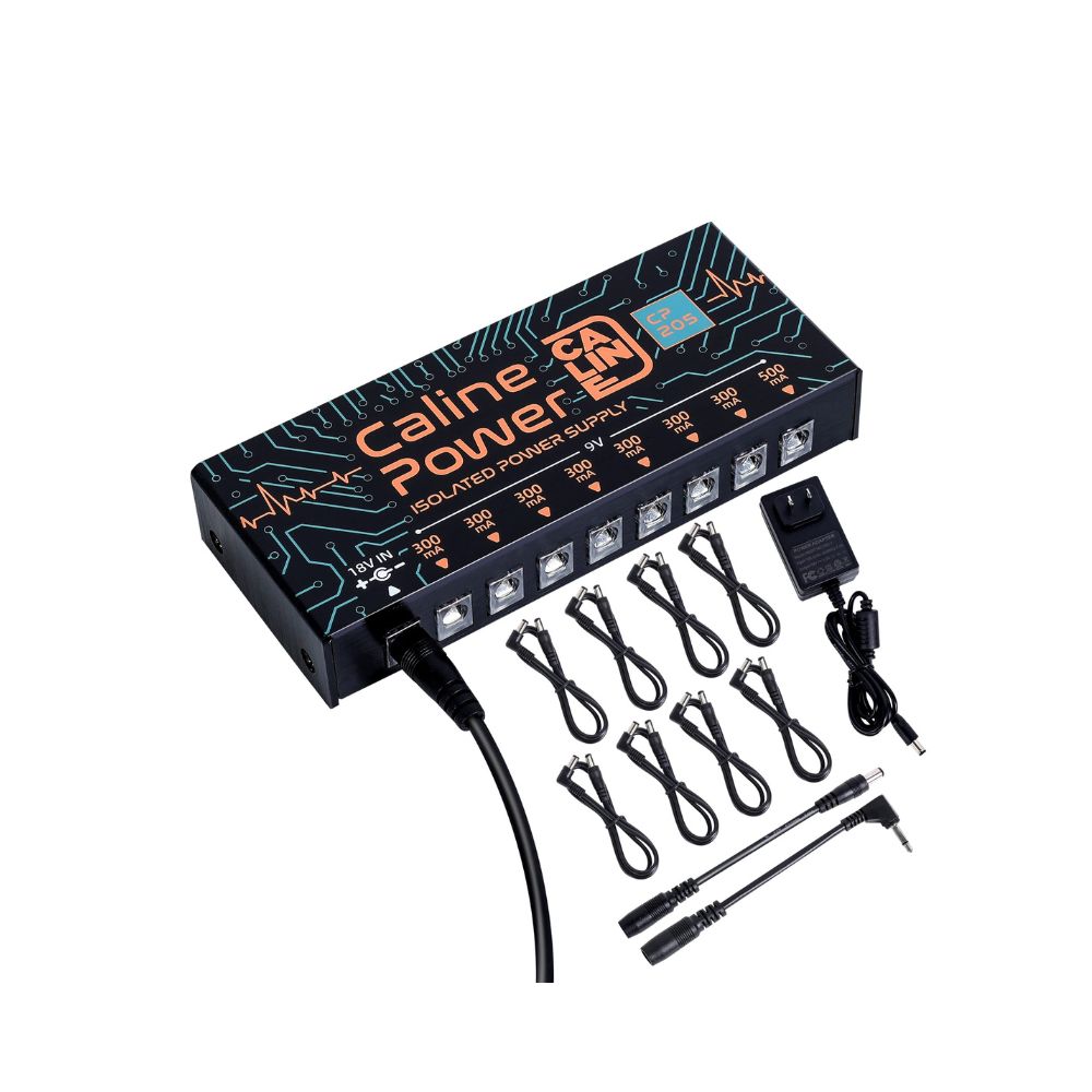 Caline CP-205 Fully Isolated Pedalboard Power Supply with 8 Outputs –
