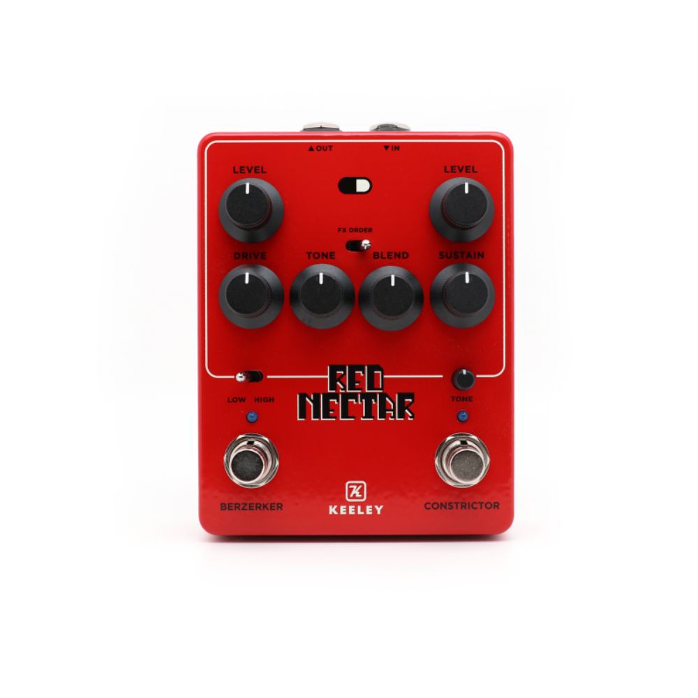 Keeley Electronics Red Nectar Compressor and Overdrive Pedal Front