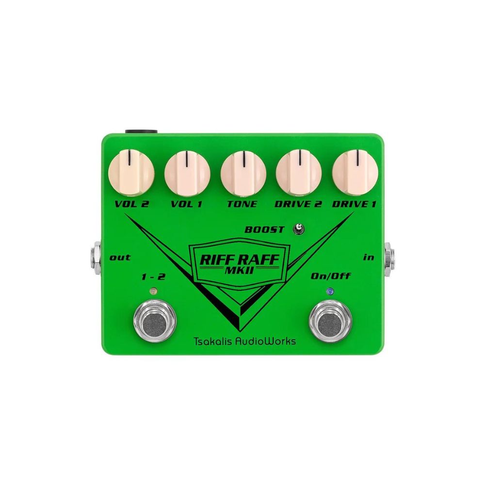 Tsakalis Audioworks Riff Raff MKII - Dual TS808 Style Overdrive Pedal