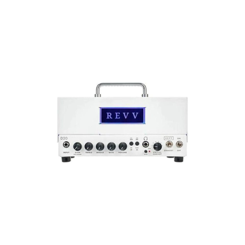 Revv D20 20w Lunchbox Tube Amp With Built-In Reactive Load And Cab Sim -White Finish Front
