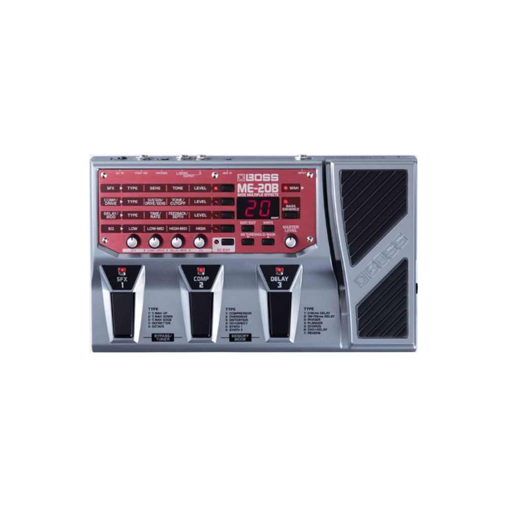 BOSS ME20B Bass Guitar Multi Effects Pedal Front