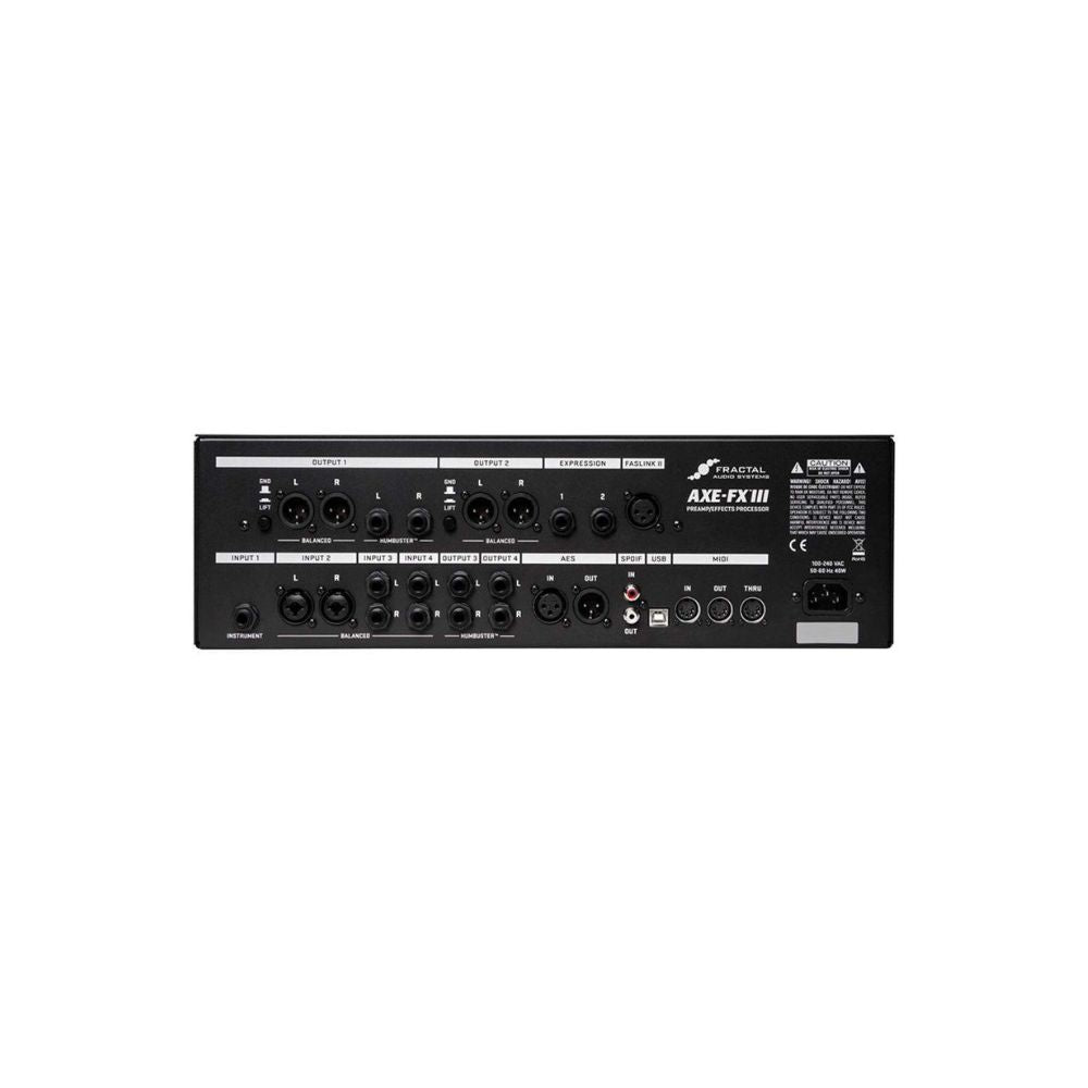 Fractal Audio Axe-FX III Mark II Preamp/FX Rack Processor Rear