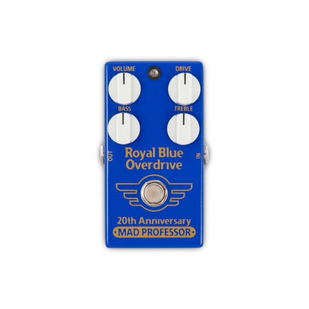 blue overdrive pedal Mad Professor 20th Anniversary Royal Blue Overdrive Pedal – Stompbox.in