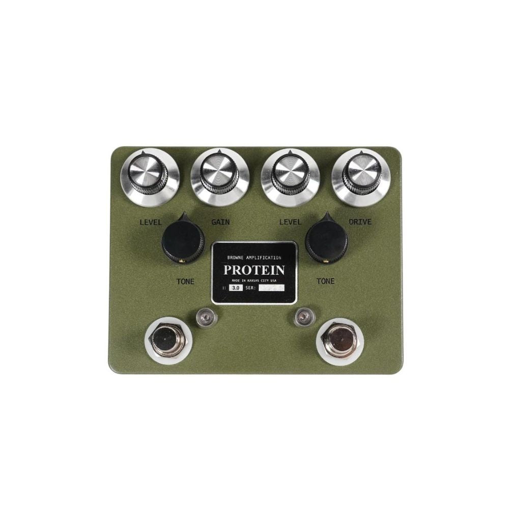 Browne Amplification The Protein Dual Overdrive V3 Effect Pedal, Green