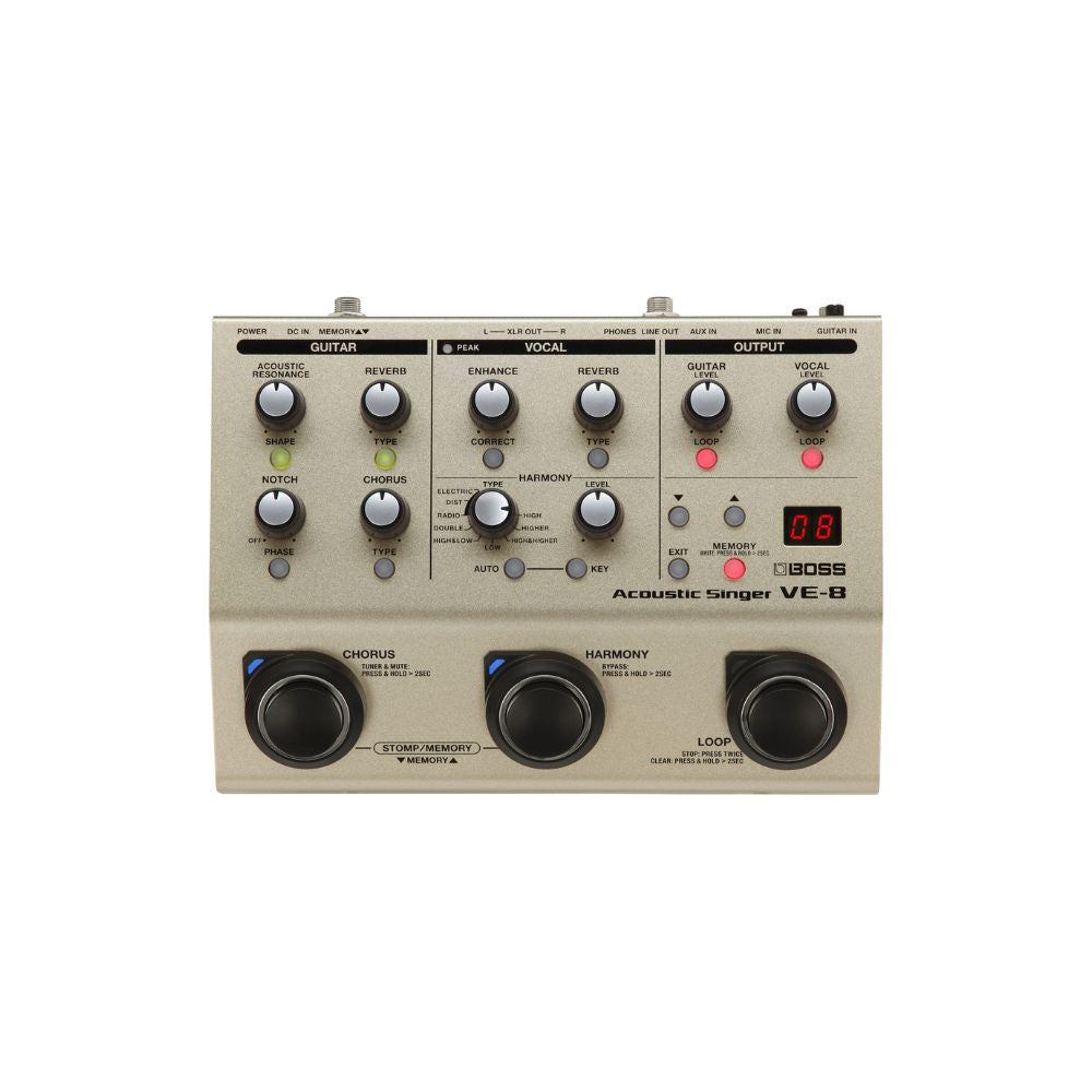 Boss VE-8 Acoustic Singer Effects Processor Pedal