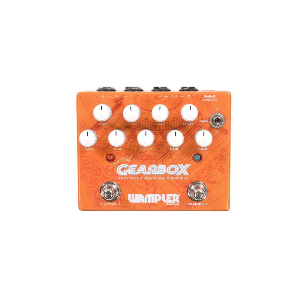 Wampler Gearbox Andy Wood Signature Overdrive Pedal Front