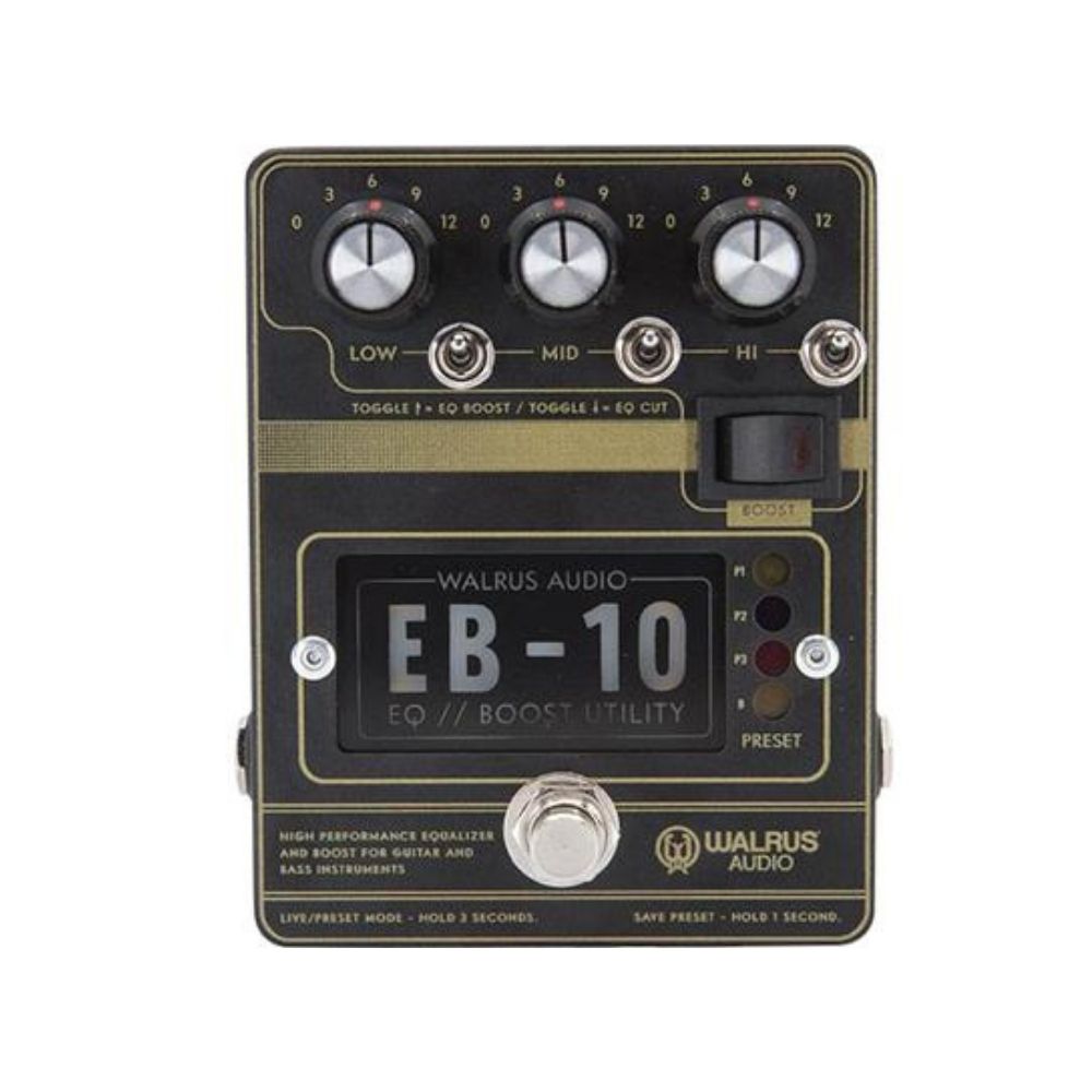 Walrus Audio EB10 Preamp/Boost/EQ (Matte Black) Pedal