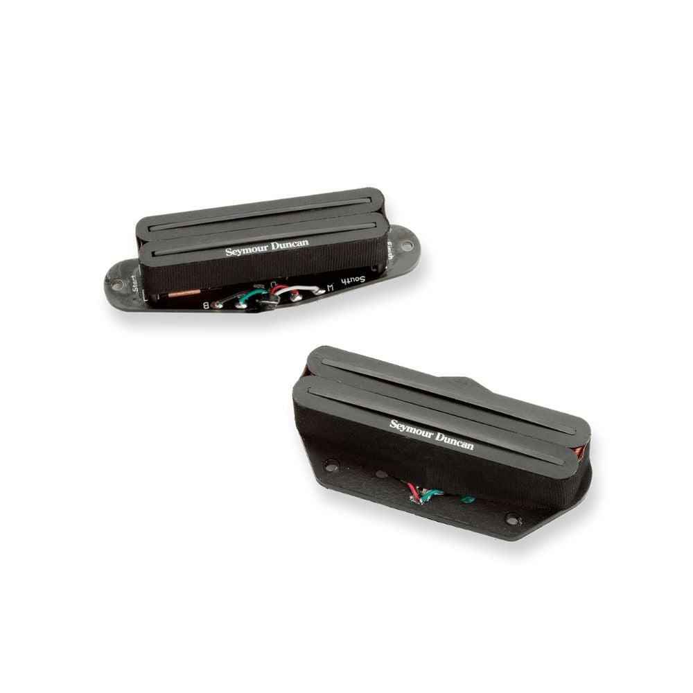 Seymour Duncan Hot Rails Tele- Single Coil Sized Humbucker Pickups for Telecaster Set - Black