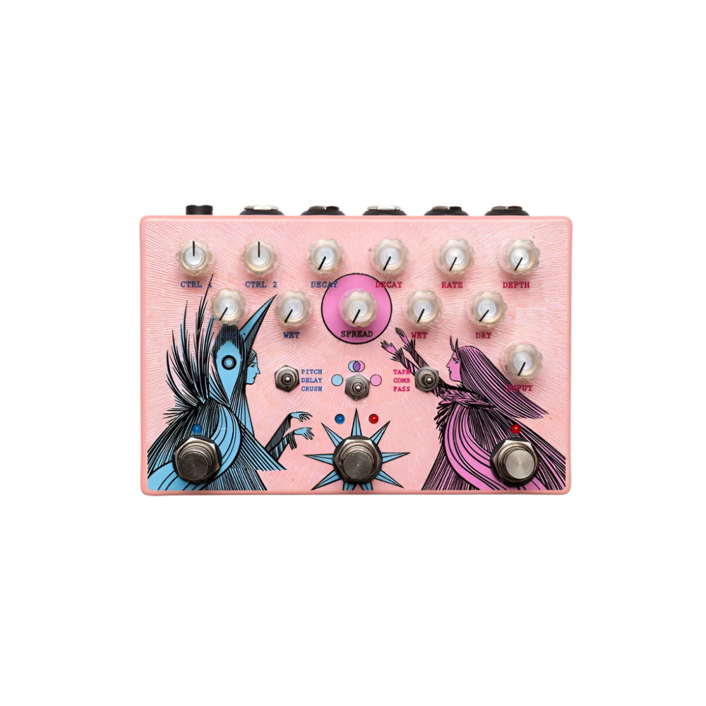 Old Blood Noise Endeavors Dark Light Reverb Pedal Strawberry
