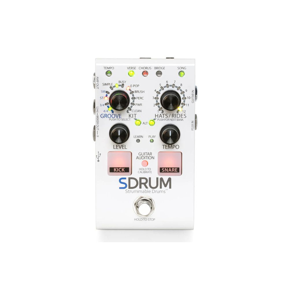 DigiTech Sdrum V-04 Strummable Drums Pedal Front