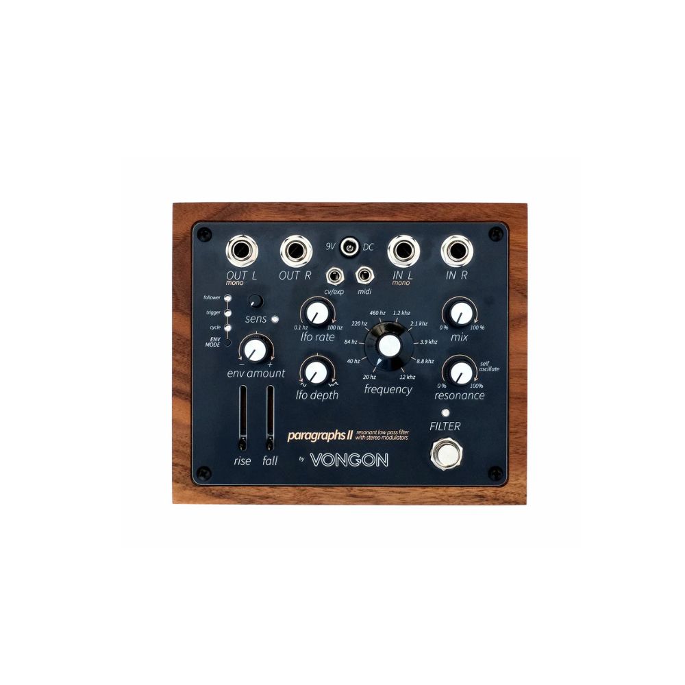vongon pedal Vongon Paragraphs II Resonant Low Pass Filter Effect Pedal w/ Stereo M – Stompbox.in