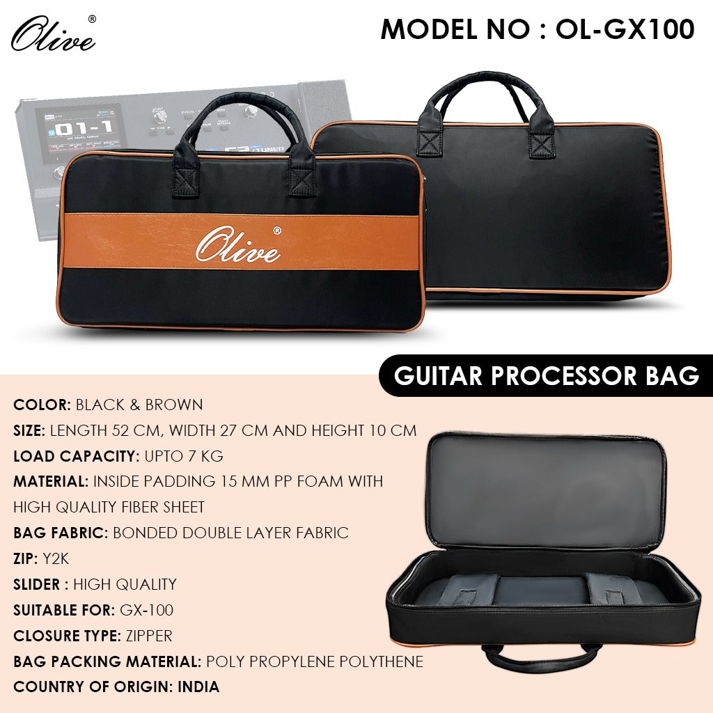 Olive OL-GX100 Guitar Processor &amp; Pedalboard Gig Bag (Large Size)
