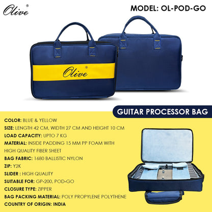 Olive OL-POD-GO Guitar Processor &amp; Pedalboard Gig Bag (Medium Size)
