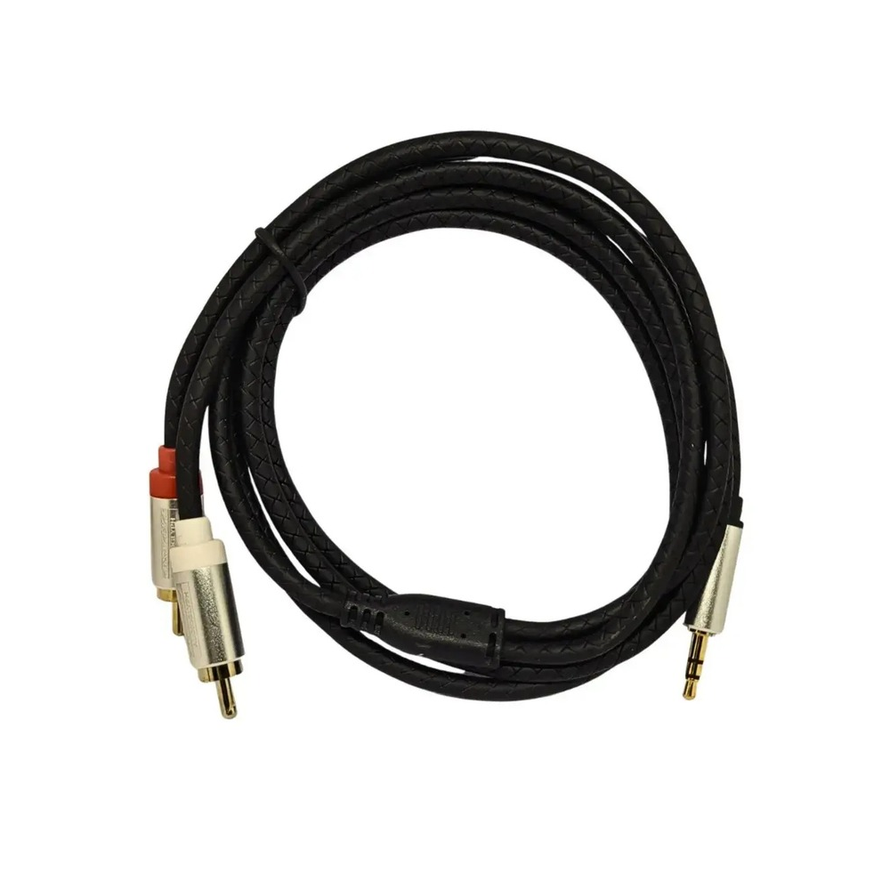 Arowana Audioglyph 3.5mm to 2 RCA Audio Cable (1.5m / 5ft) – Gold-Plated Connectors, Braided Shielding