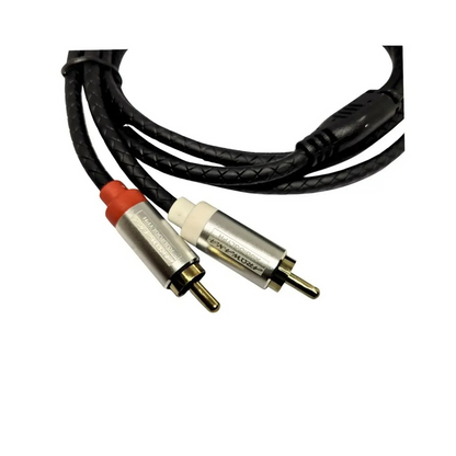 Arowana Audioglyph 3.5mm to 2 RCA Audio Cable (1.5m / 5ft) – Gold-Plated Connectors, Braided Shielding