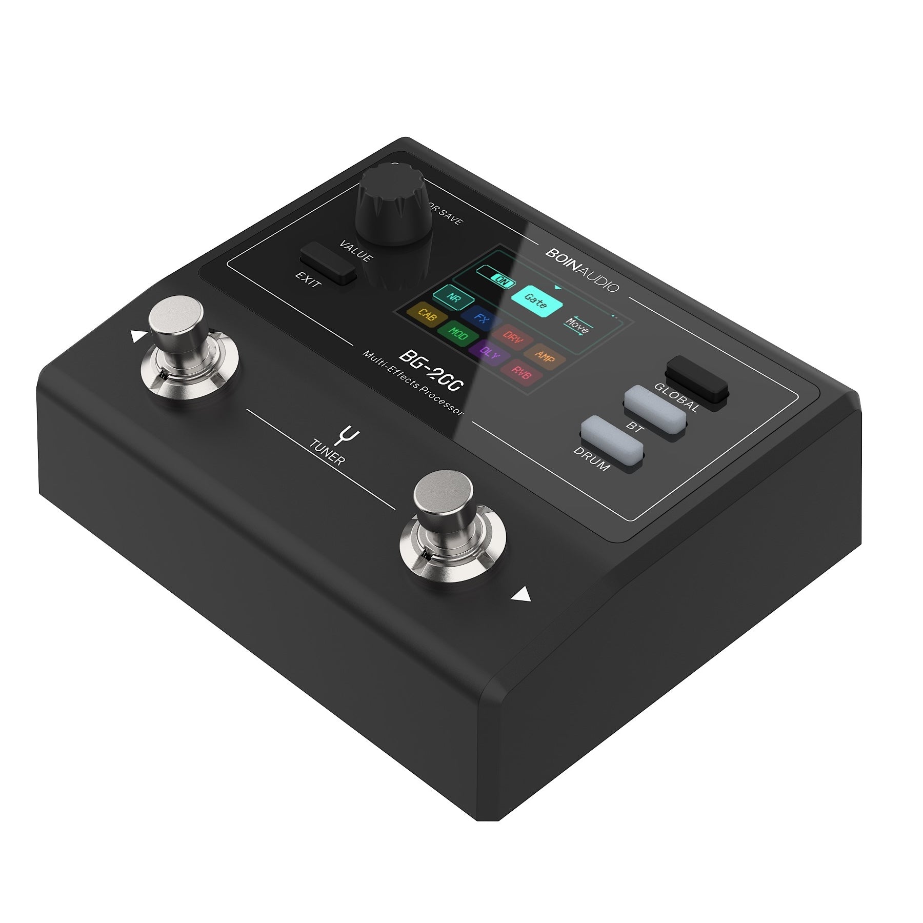 BOINAUDIO BG200 Guitar Multi-Effects Processor side view