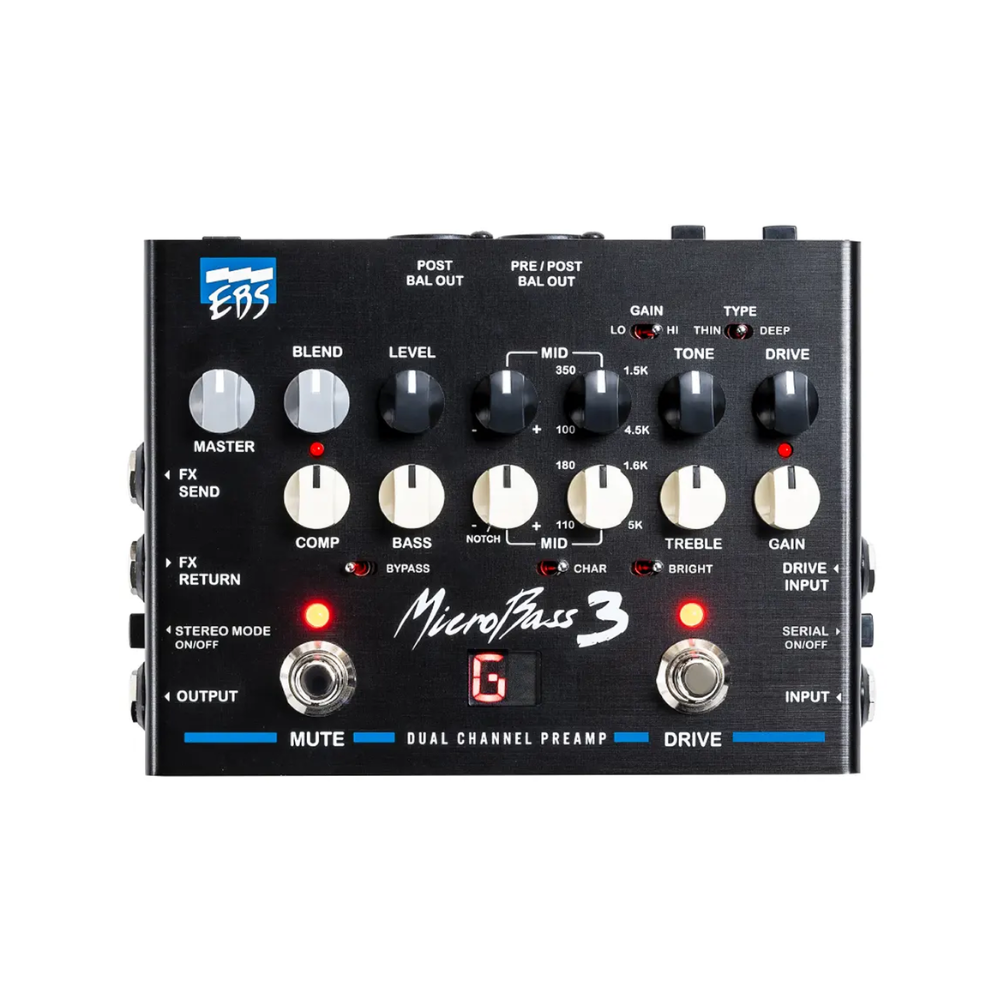 EBS MicroBass 3 2-channel Preamp Pedal