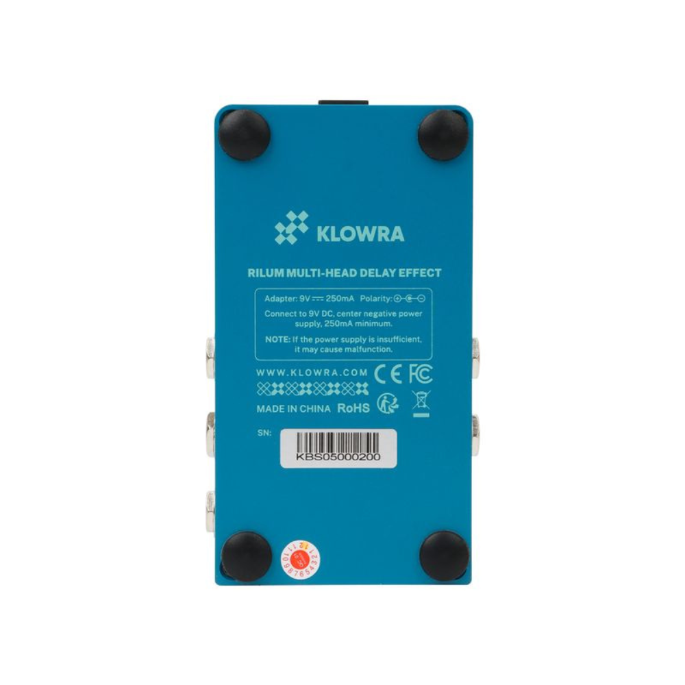 Klowra Rilum Single Footswitch Multi-Head Delay Pedal
