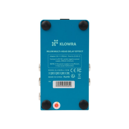 Klowra Rilum Single Footswitch Multi-Head Delay Pedal
