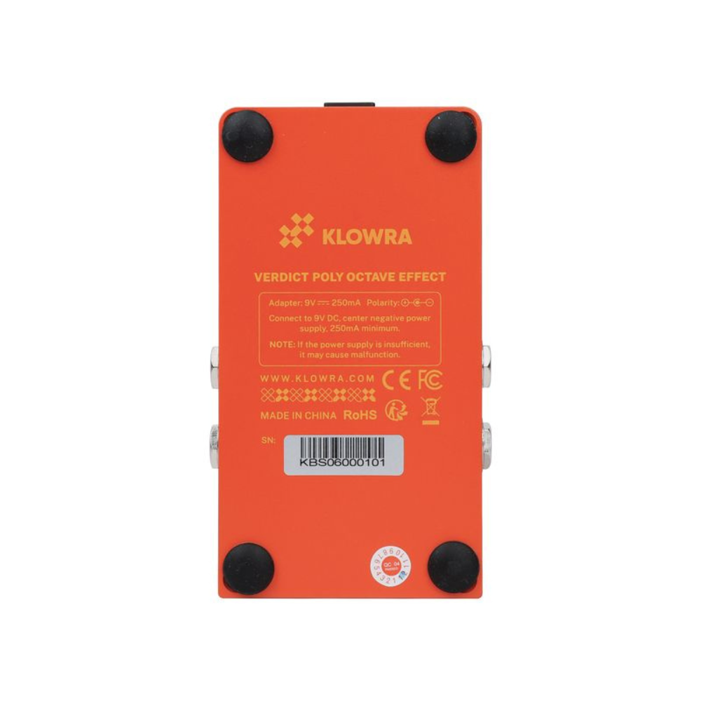 Klowra Verdict Single Footswitch Polyphonic Octave Pedal
