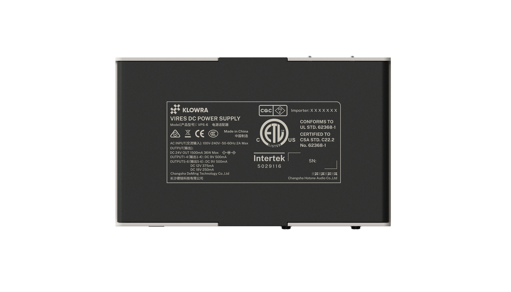 Klowra Vires Effects Pedal Power Supply
