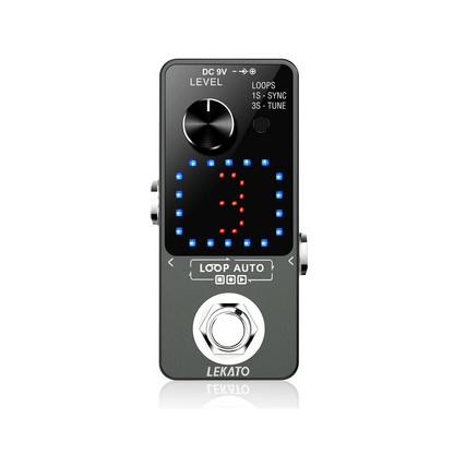 LEKATO Guitar Effect Pedal Looper 3 Slot 18 Mins Loop Black
