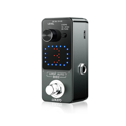 LEKATO Guitar Effect Pedal Looper 3 Slot 18 Mins Loop Black
