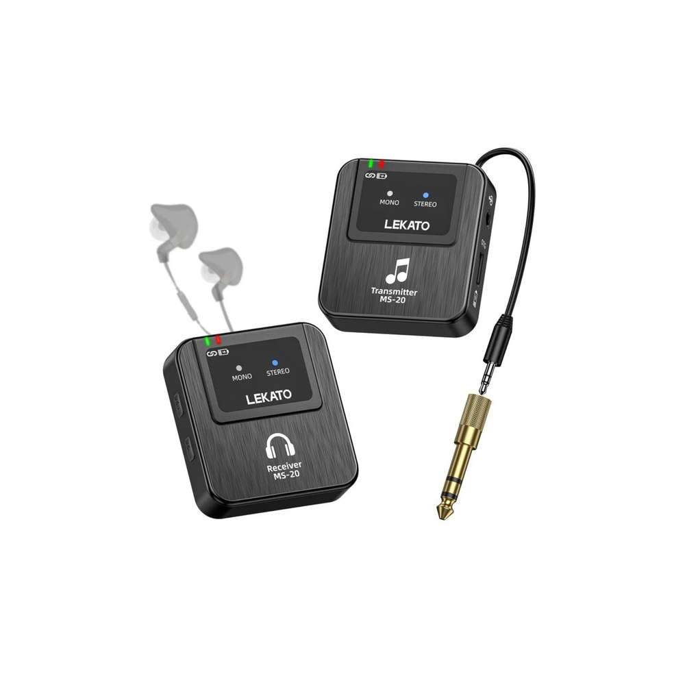 LEKATO MS-20 In Ear Monitor 2.4G Stereo Wireless System
