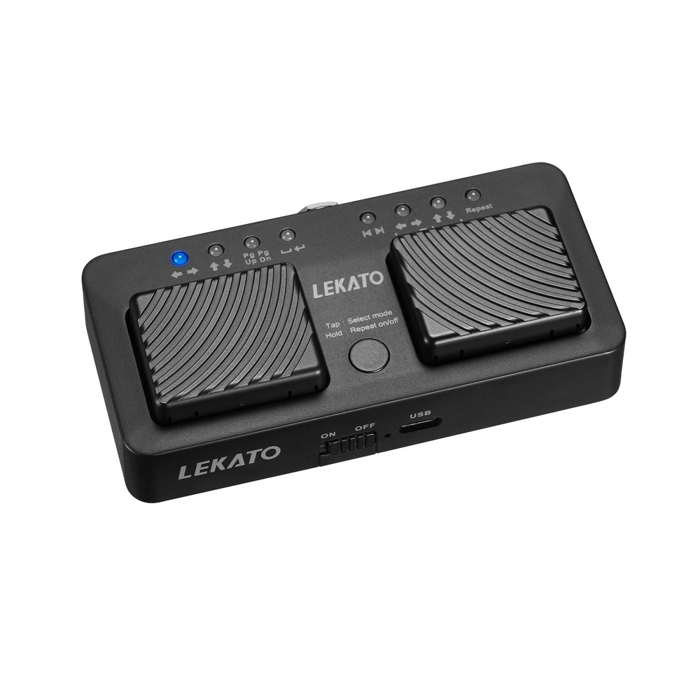 LEKATO PD6 Wireless Page Turner Silent Pedal