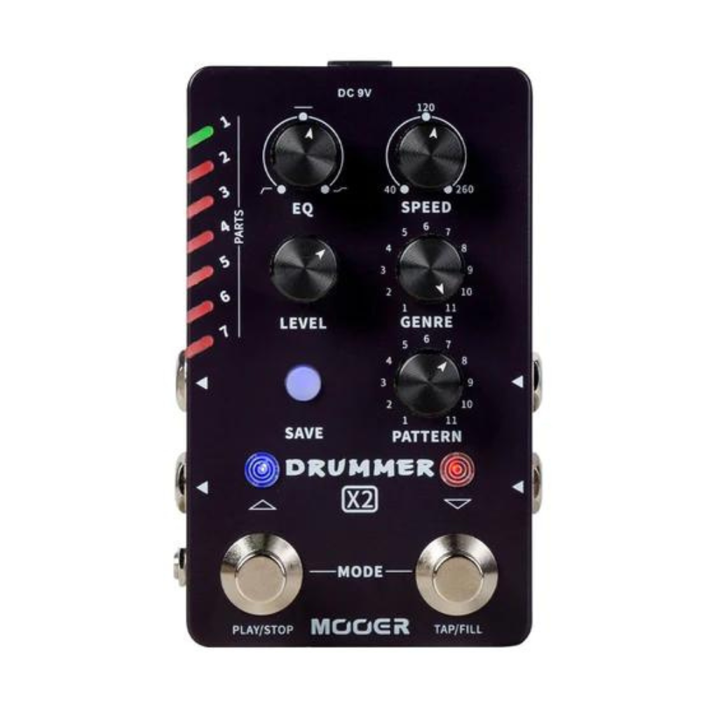 Mooer Drummer X2 - Dual-footswitch Drum Machine Pedal