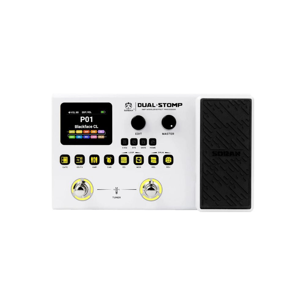 Soran Dual Stomp Dual Pedal Amp Modeling / Multi-effects Processor