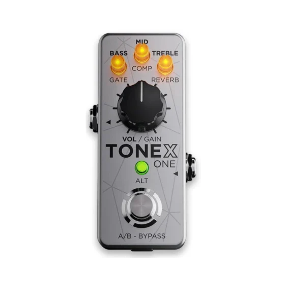 IK Multimedia TONEX ONE Pedal Bass Edition Amplifier/Cab/Effect Modeling Pedal - Silver
