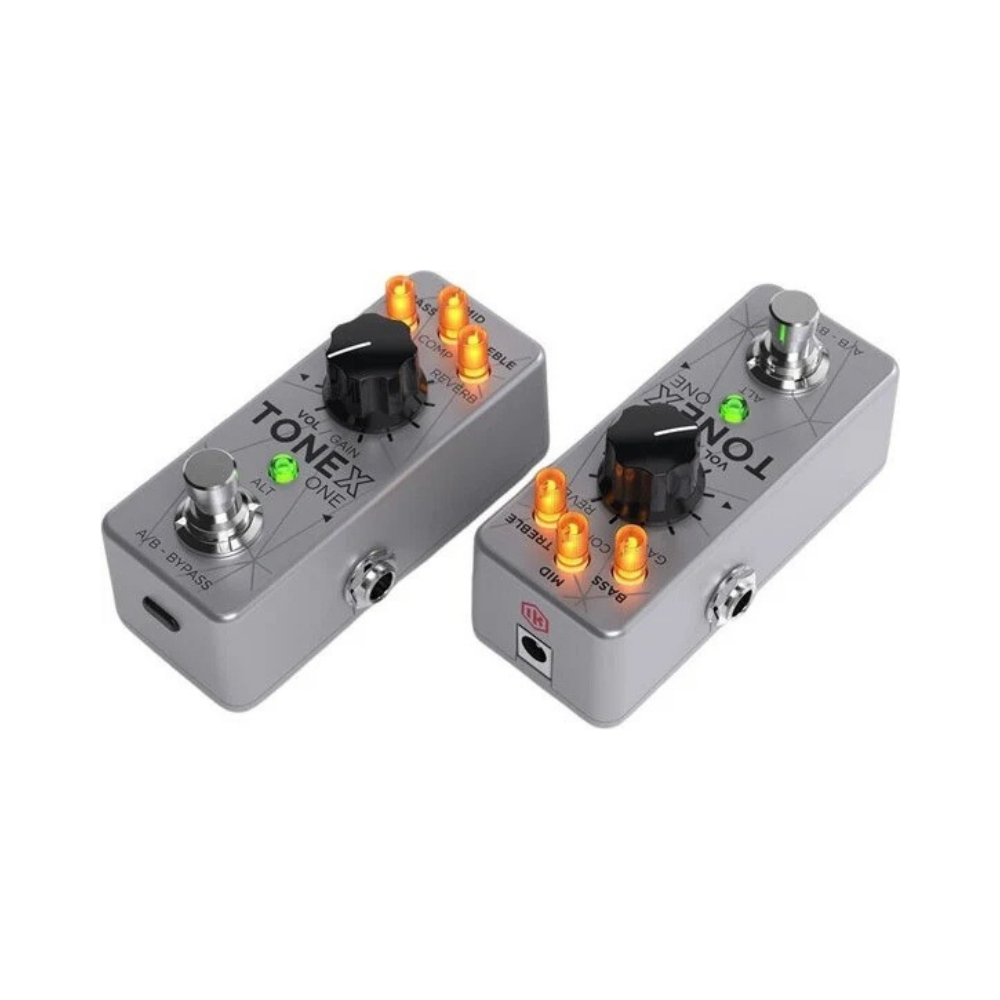 IK Multimedia TONEX ONE Pedal Bass Edition Amplifier/Cab/Effect Modeling Pedal - Silver
