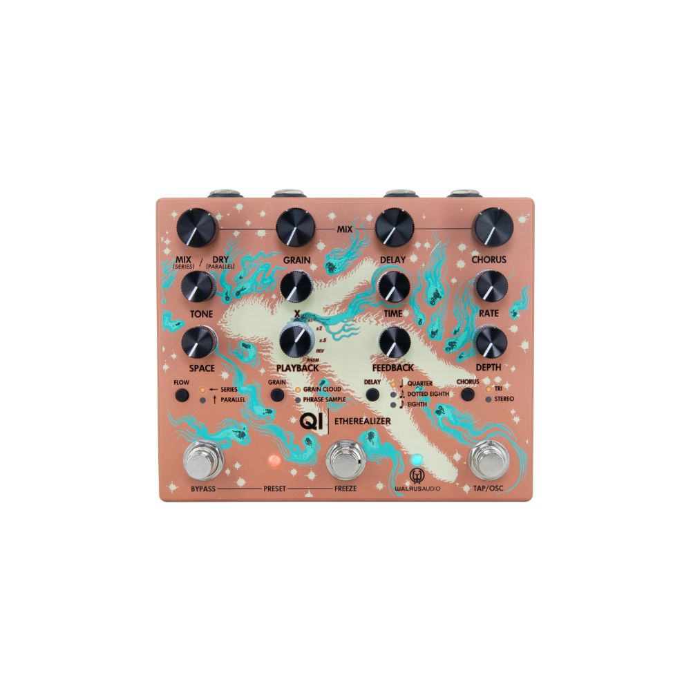Walrus Audio Qi Etherealizer Multi-Effects Pedal Terracotta
