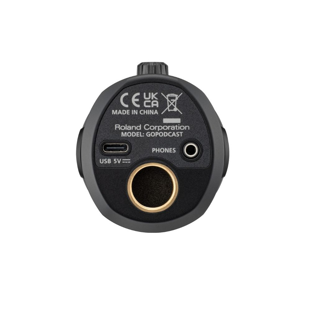 Roland GO:PODCAST Livestreaming USB Microphone Bottom