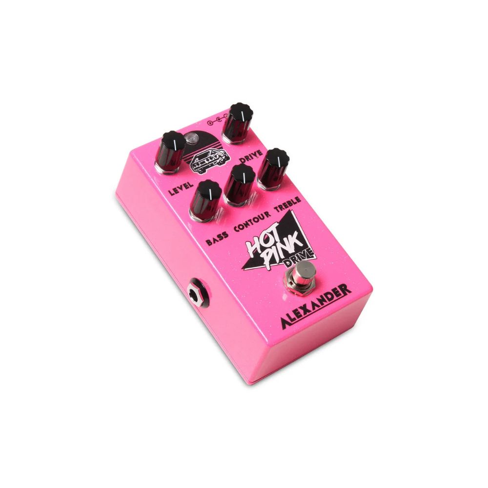 Alexander Pedals Hot Pink Drive Overdrive Pedal Side