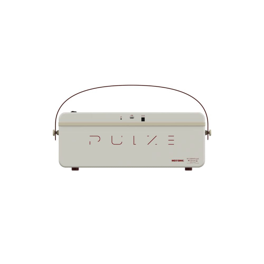 Hotone Pulze Multifunctional Modern Bluetooth Modeling Amplifier, White Edition Rear