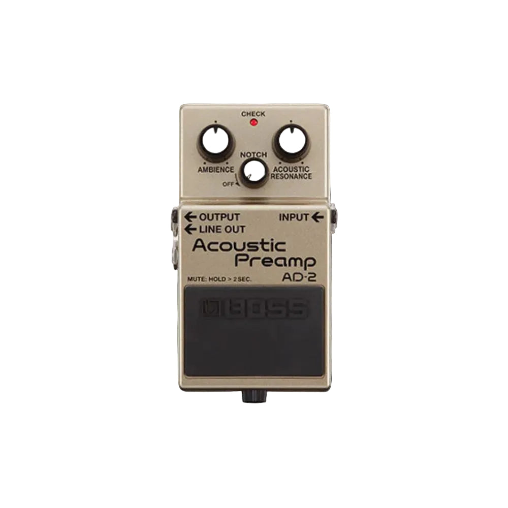 Boss AD-2 Acoustic Preamp Pedal Front