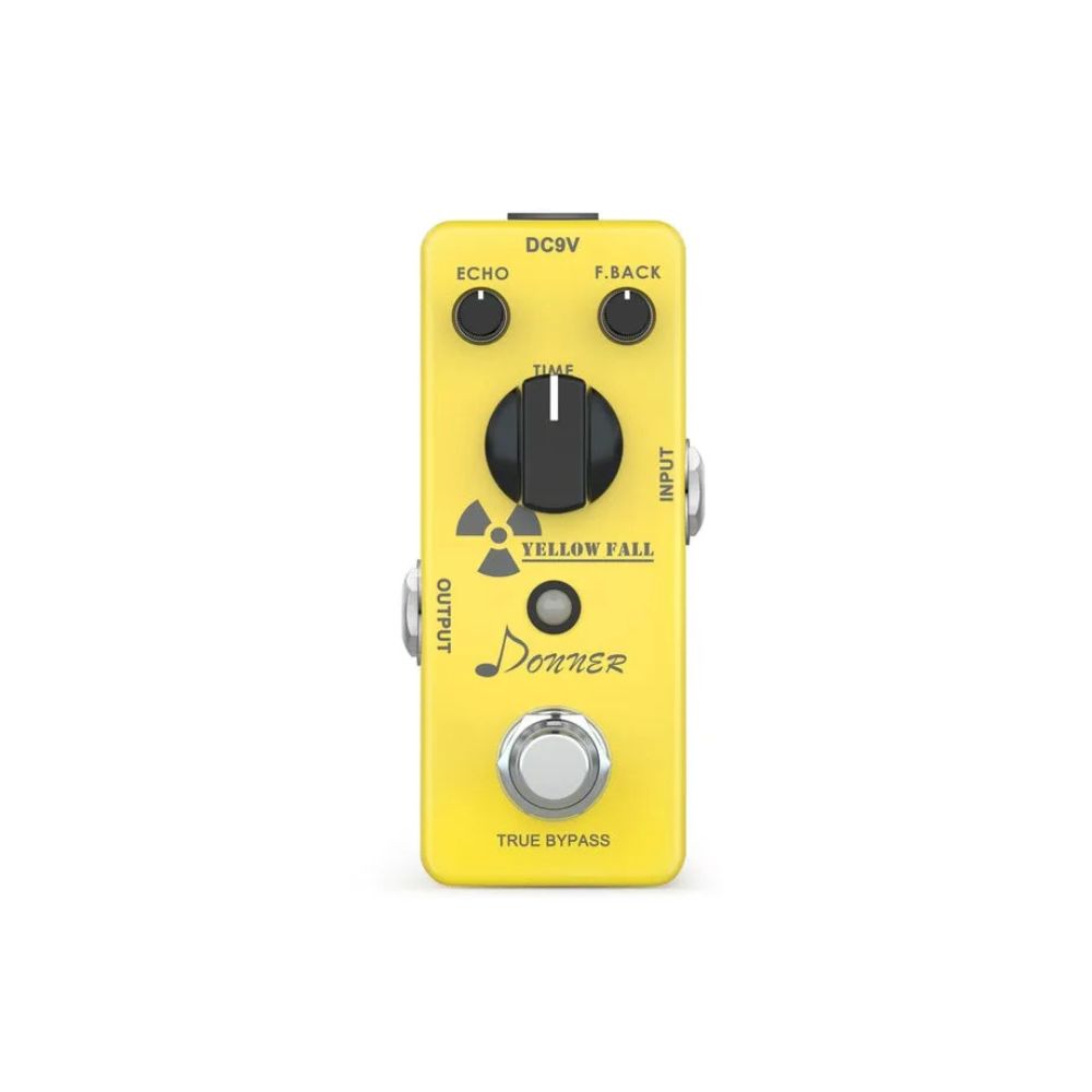 Donner Yellow Fall Analog Delay Guitar Effect Pedal Front