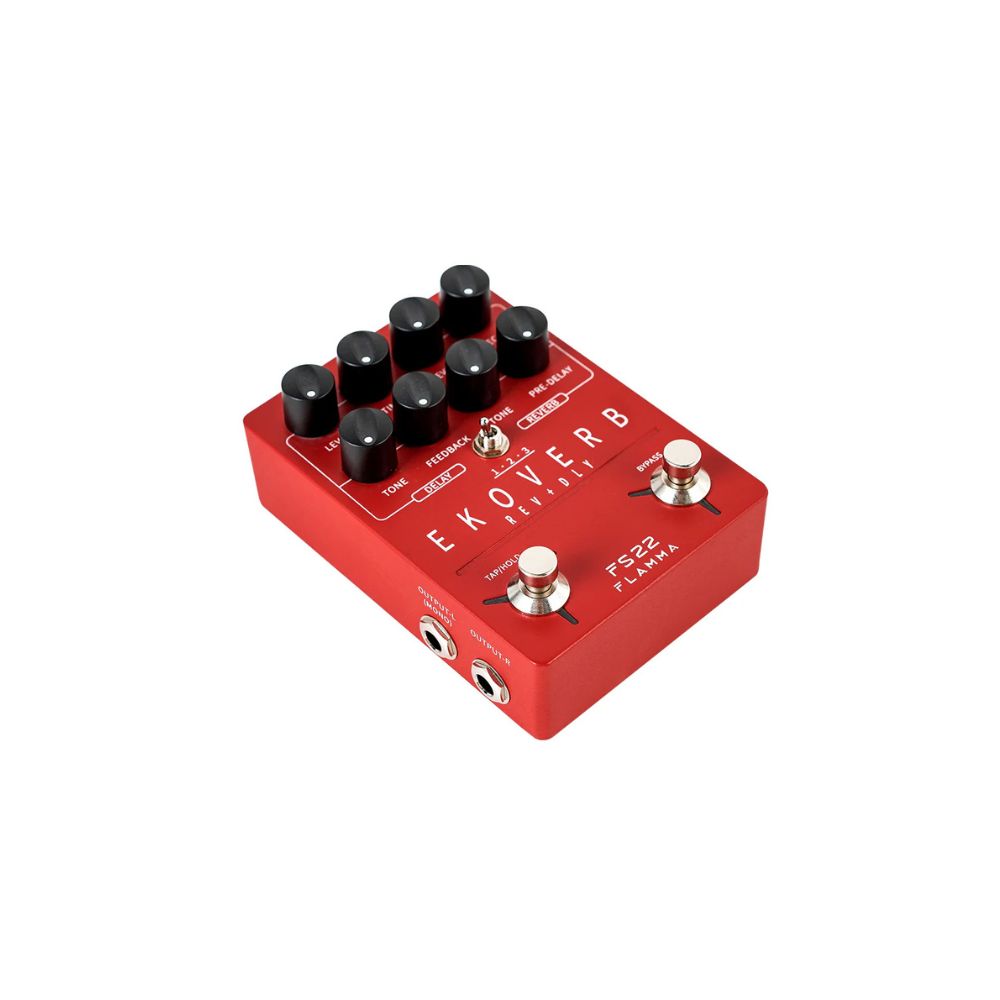 FLAMMA FS22 Ekoverb Guitar Stereo Dual Reverb Delay Effects Pedal 