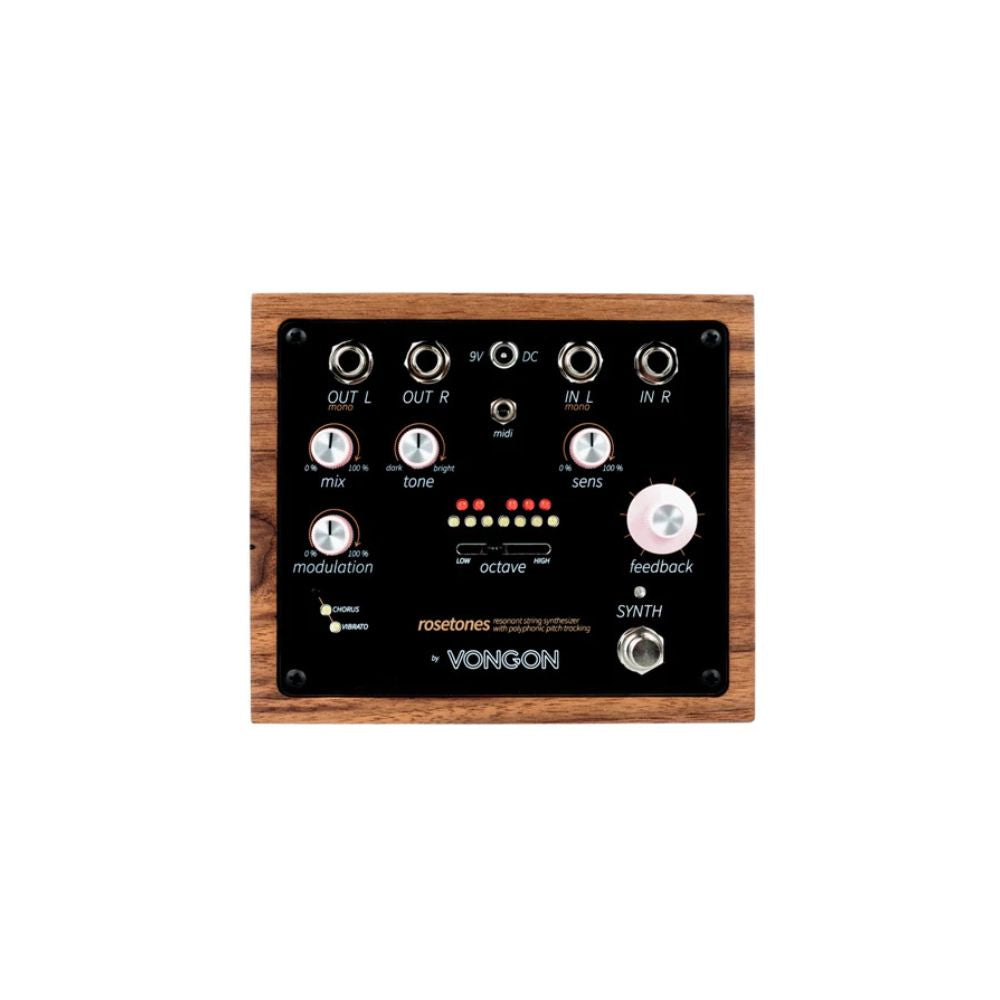 Vongon Rosetones Resonant String Synthesizer Effect Pedal Front