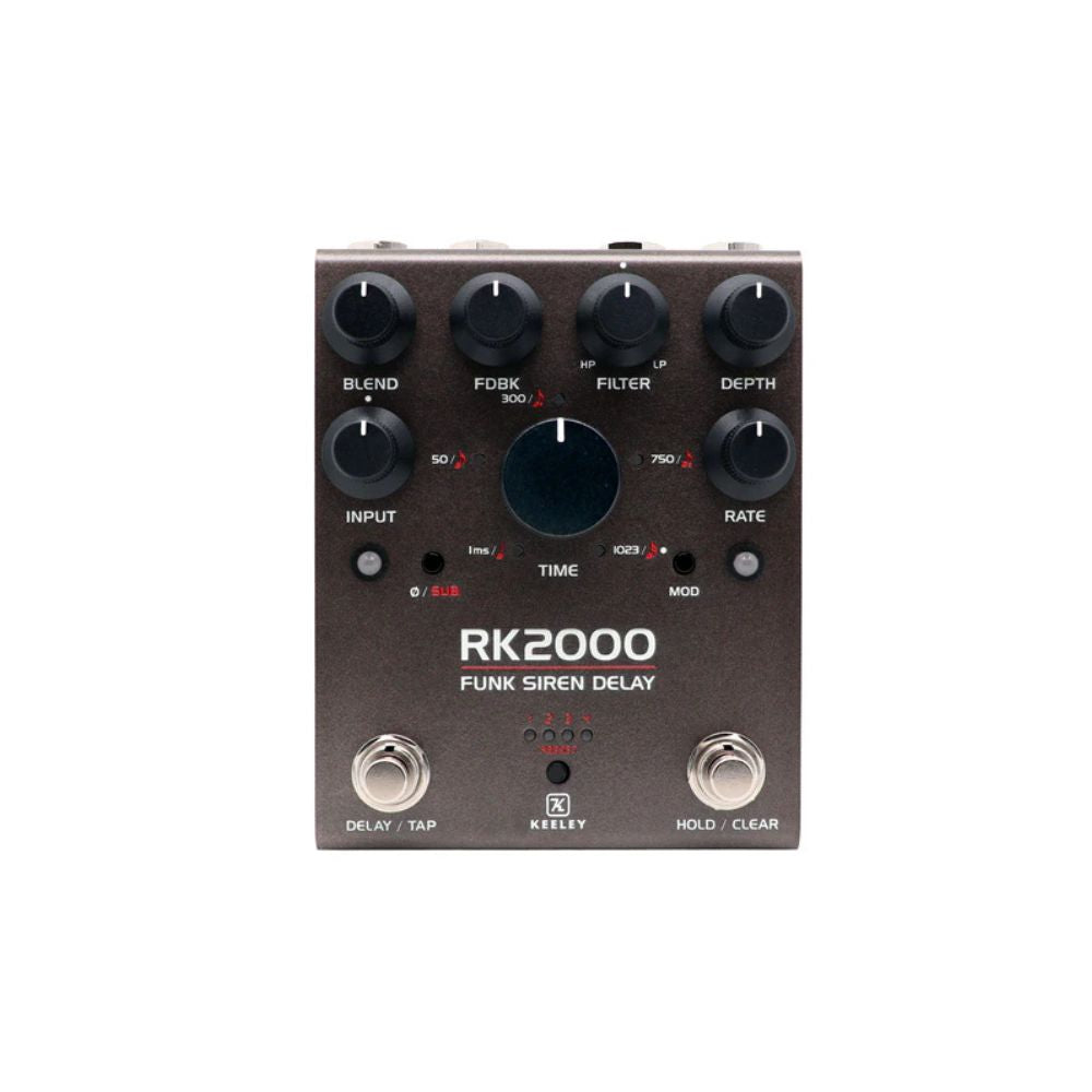 Keeley Electronics RK2000 Funk Siren Delay Effect Pedal Front