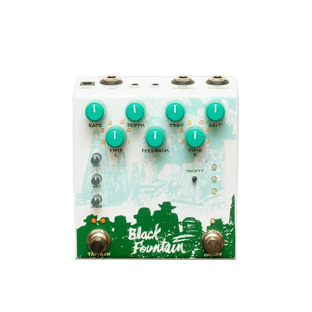 Old Blood Noise Endeavors Black Fountain Stereo Mojito White/Green Custom Colorway