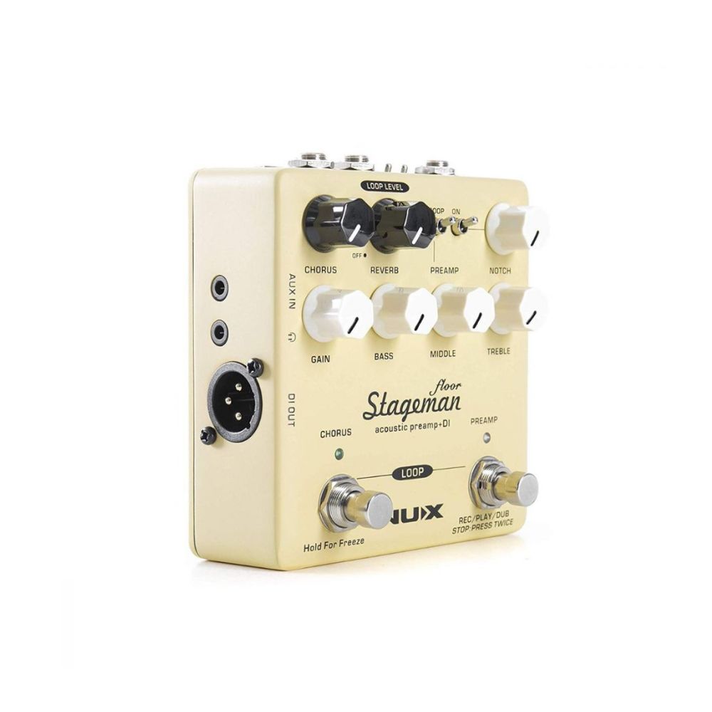 NUX Stageman Floor Acoustic Preamp & DI Pedal Side