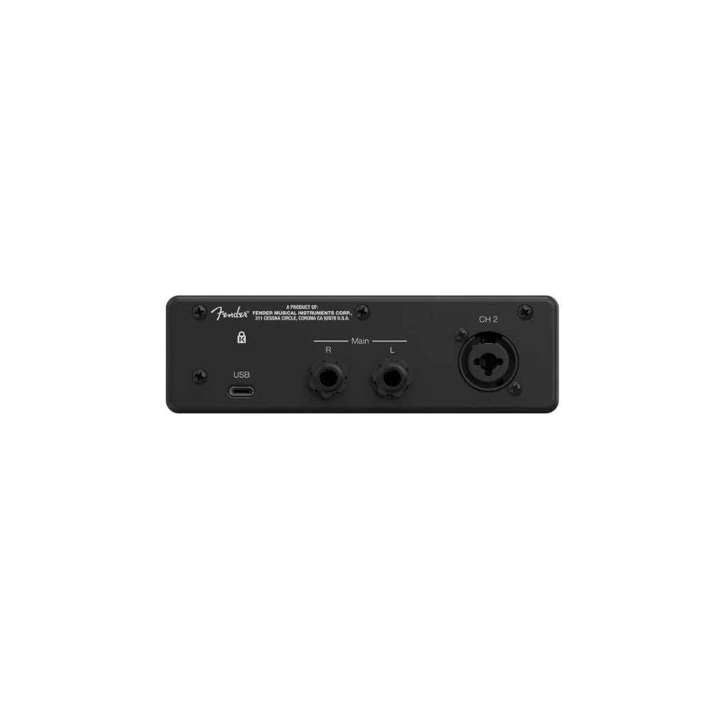 Fender Quantum LT 2 USB-C Audio Interface Rear