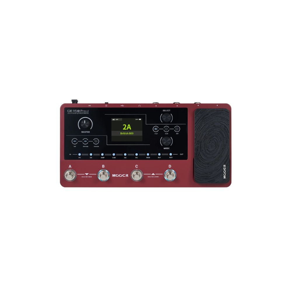 Mooer GE150 PRO Li Amp Modeling Multi-Effects Processor Front