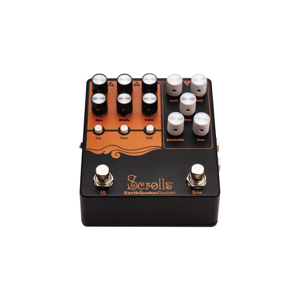 EarthQuaker Devices Scrolls Bass Odyssey Bass Preamp Effect Pedal Front