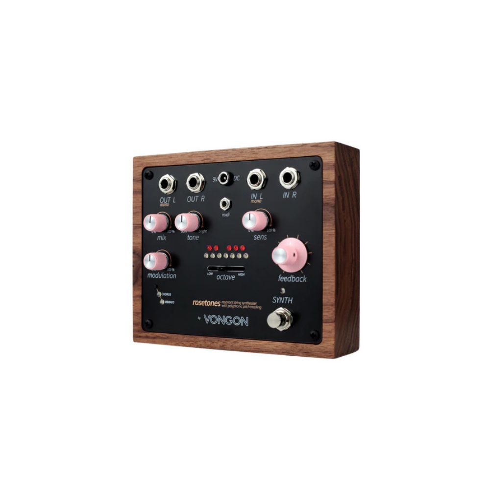 Vongon Rosetones Resonant String Synthesizer Effect Pedal Side