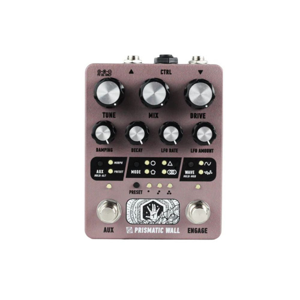 Electronic Experiments Prismatic Wall Sympathetic String Resonator Effect Pedal Front